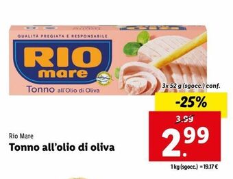 Lidl Tonno in olio d'oliva offerta