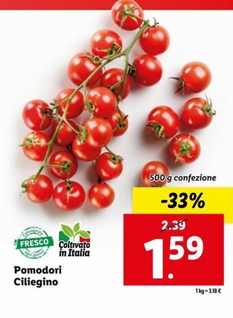 Lidl Pomodori ciliegino offerta