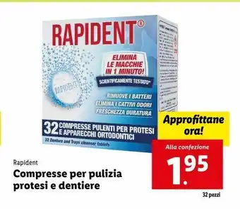 Lidl Compresse per pulizia protesi e dentiere offerta