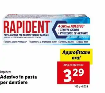 Lidl Adesivo in pasta per dentiere offerta