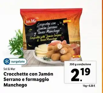 Lidl Crocchette con jamon serrano e formaggio manchego offerta