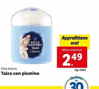 Lidl Talco con piumino offerta