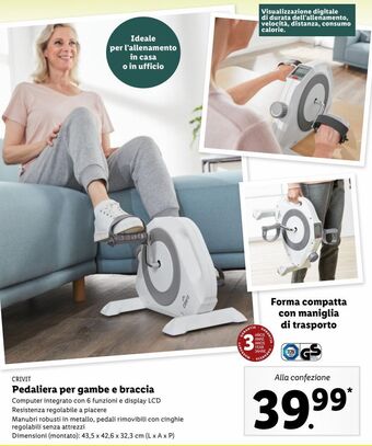Pedaliera per gambe e braccia