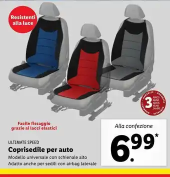 Lidl Coprisedili auto offerta
