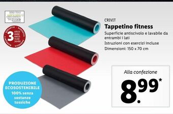 Lidl Tappetino fitness offerta