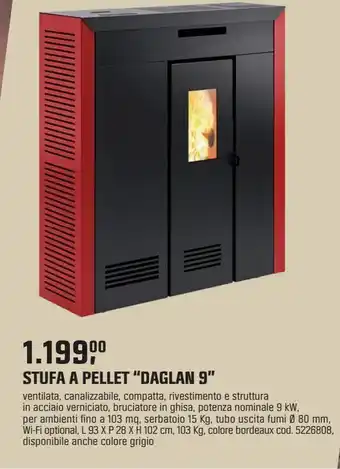 OBI Stufa a pellet "daglan 9" offerta