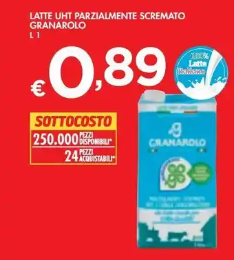 Bennet Latte parzialmente scremato granarolo iht 1 l offerta
