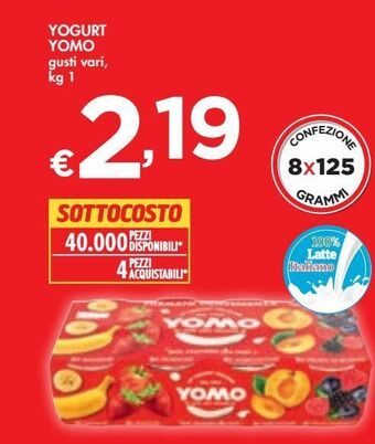 Bennet Yogurt yomo offerta