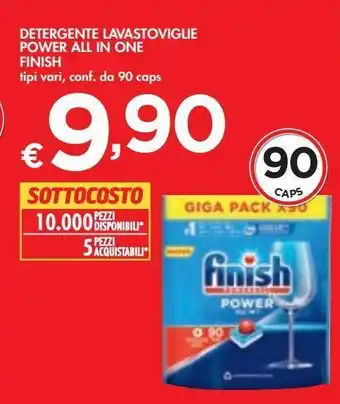 Bennet Detergente lavastoviglie power all in one finish offerta