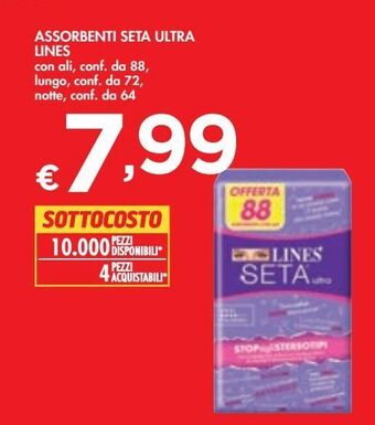 Bennet Assorbenti lines seta ultra offerta