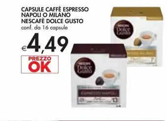 Bennet Capsule di caffè espresso napoli o milano nescafe dolce gusto conf da 16 capsule offerta
