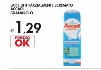 Bennet Latte uht parzialmente scremato accadì granarolo l 1 offerta
