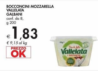 Bocconcini mozzarella vallelata galbani conf da 8 g 200