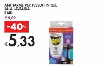 Bennet Antitarme per tessuti in gel alla lavanda raid offerta