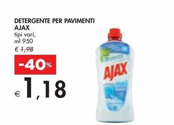 Bennet Detergente per pavimenti ajax tipi vari ml 950 offerta