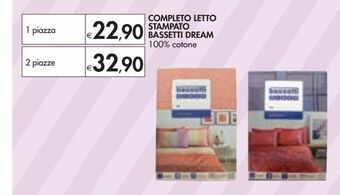 Bennet Completo letto stampato bassetti dream - 1 piazza offerta