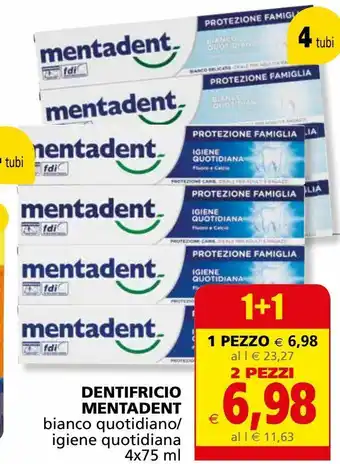 Il Gigante Dentifricio mentadent offerta