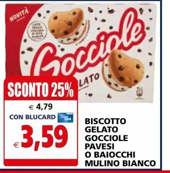 Il Gigante Biscotto gelato gocciole pavesi o baiocchi mulino bianco offerta