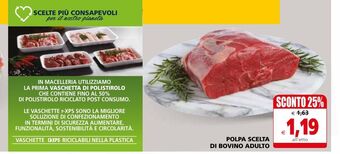 Il Gigante Polpa scelta di bovino adulto offerta