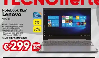 Il Gigante Notebook 15,6'' lenovo v15- iil offerta