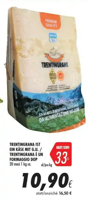 Coop Trentingrana Trentingrana E Un Formaggio Dop offerta