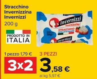 Carrefour Invernizzi Na Stracchino 100% Latte Italiano 200 G(ml) offerta