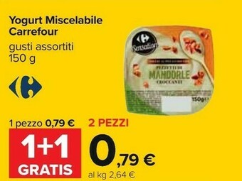 Carrefour Carrefour Yogurt Miscelabile Mandorle 150 G offerta