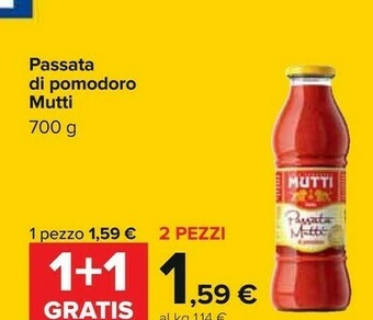 Carrefour Mutti Passata Di Pomodoro 700 G(ml) offerta