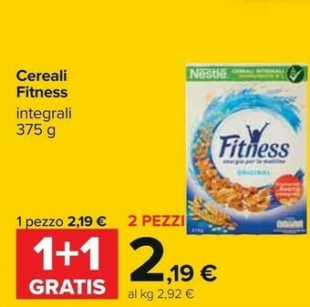 Carrefour Nestlè Cereali Fitness Integrali 375 G offerta