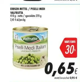 Coop Valfrutta Piselli offerta