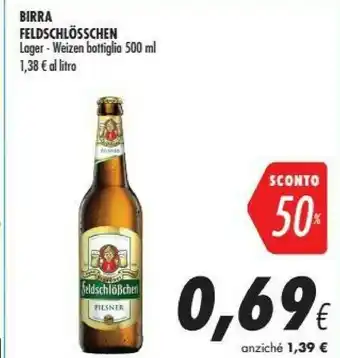 Coop Feldschlòsschen Birra Lager offerta