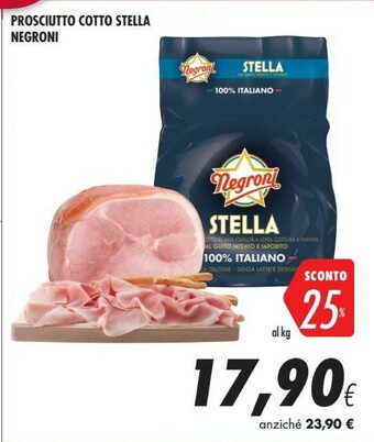Coop Negroni Cotto Stella Prosciutto Cotto Alta Qualità offerta