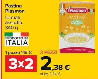 Carrefour Plasmon Pastina 340 G offerta