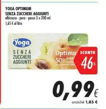 Coop Yoga Yoga - Optimum 50% di Albicocca 600 g(ml) offerta