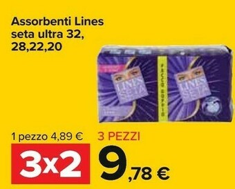 Carrefour Lines Assorbenti Seta Ultra offerta