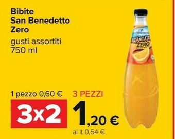 Carrefour San Benedetto Ginger Zero 750 G(ml) offerta
