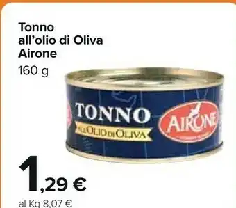 Carrefour Airone Tonno All'olio Di Oliva 160 G offerta