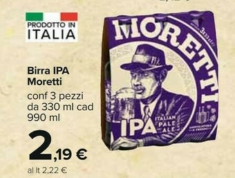 Carrefour Moretti Birra Ipa 990 Ml offerta