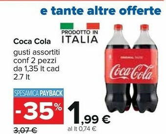Carrefour Coca Cola Original Taste 2.7 Lt offerta