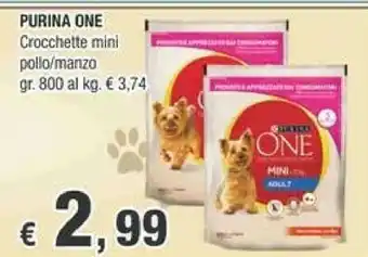 Crai Purina One Crocchette Mini Pollo 800 G offerta