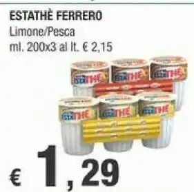 Crai Ferrero EstaThè Pesca Bicchierino 600 G(ml) offerta