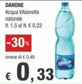 Crai Danone Vitasnella Aqua Naturale 1500 Ml offerta