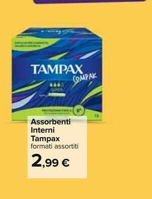 Carrefour Tampax Assorbenti interni offerta