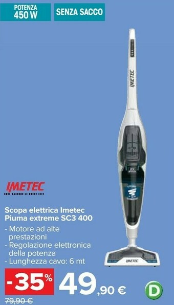 Carrefour Imetec Scopa elettrica offerta