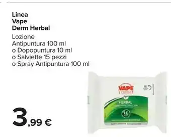 Carrefour Vape Linea Derm Herbal Salviette 15 Pezzi offerta