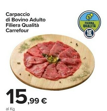 Carrefour Carrefour Carpaccio Di Bovino Adulto Filiera Qualità offerta