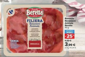 Carrefour Beretta Bresaola offerta