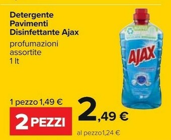 Carrefour Ajax Detergente Pavimenti Disinfettante offerta