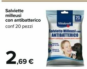 Carrefour Vitakraft Salviette Milleusi Con Antibatterico offerta