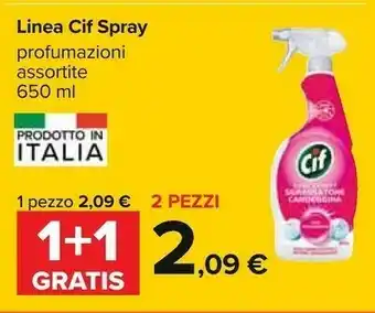 Carrefour Cif Linea Spray Sgrassatore Con Candeggina offerta
